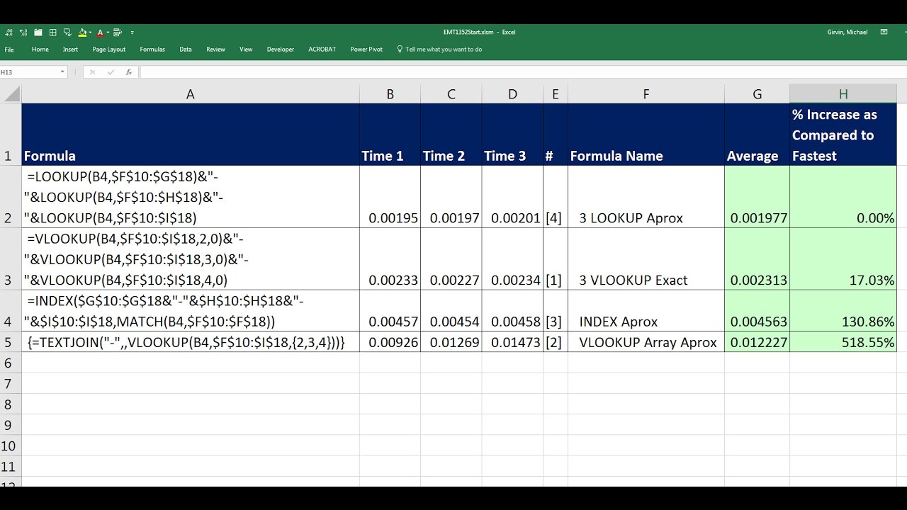 Excel Magic Trick 1352: Lookup 3 Items & Return to Single Cell VLOOKUP, INDEX or LOOKUP functions?