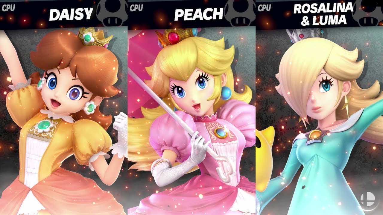 Super Smash Bros. Ultimate: Daisy VS Peach VS Rosalina!!