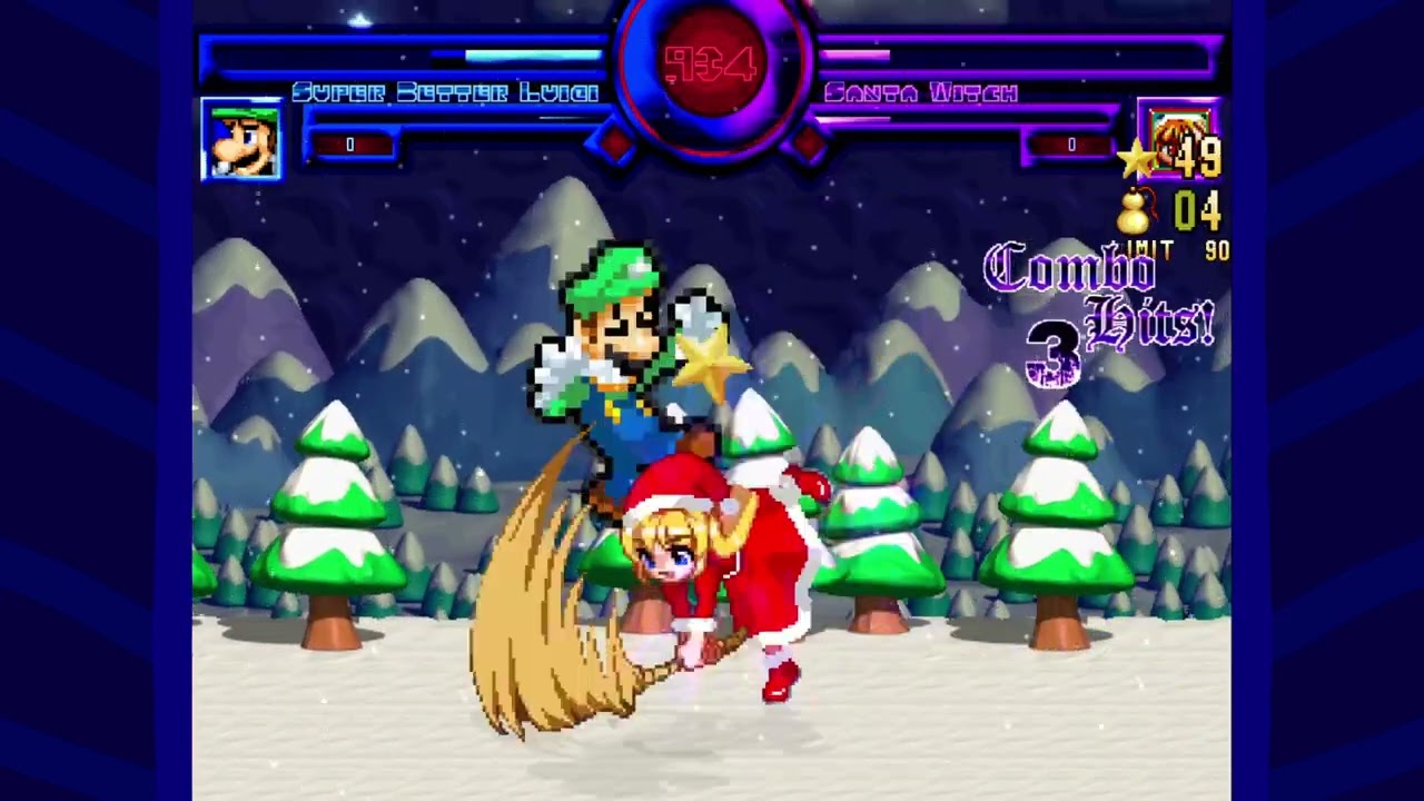 MUGEN: Super Better Luigi (me) vs. Santa Witch