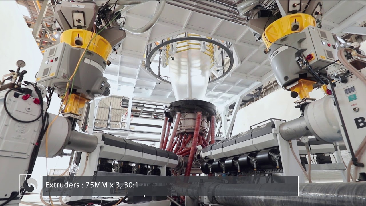 Betaflex  3 Layer Blown Film Line SE3HR 2600 -75/75/75 -IBC ABC Co Extrusion