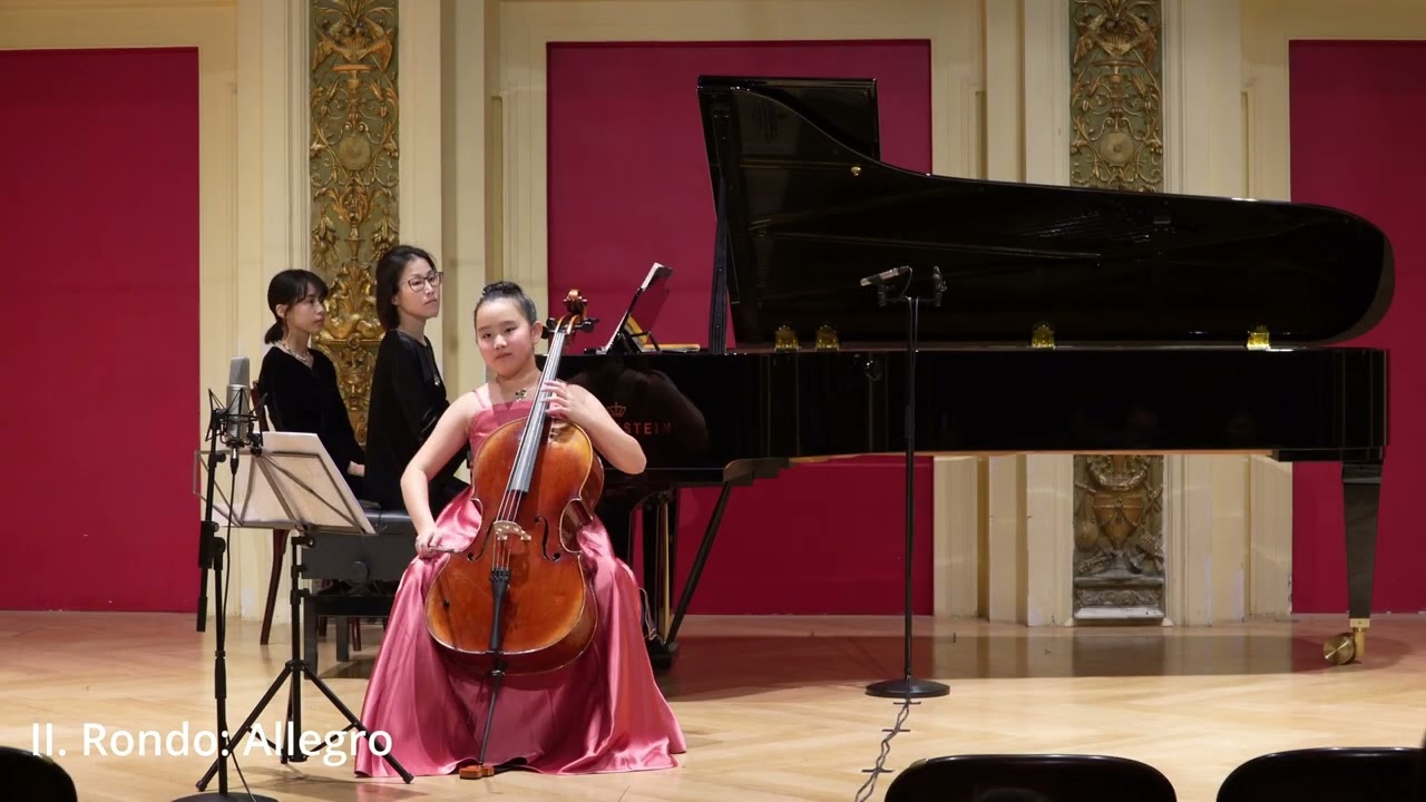 Beethoven Cello Sonata No.2 Op.5 in G Minor - Kanon Huang (10 yrs) and Nao Huang