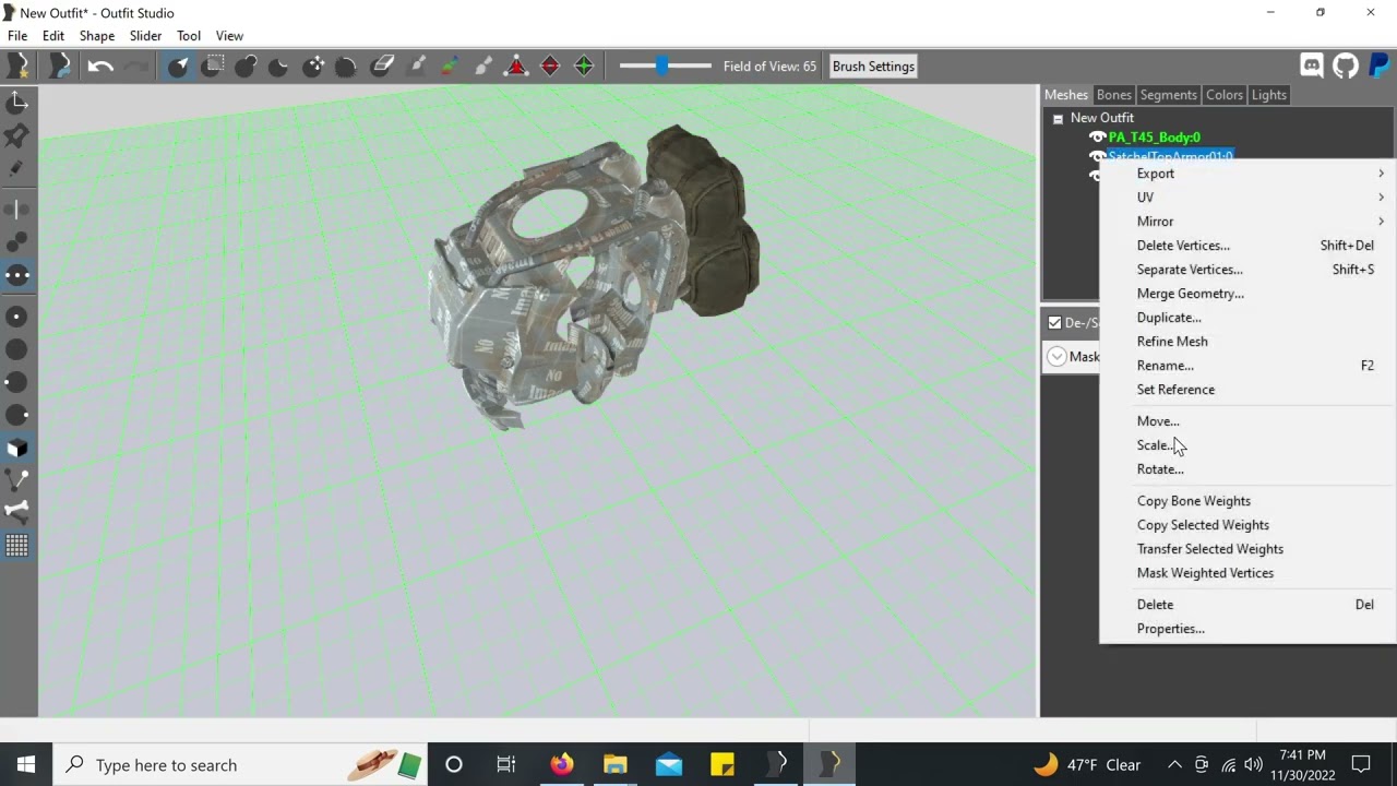 How to Make Custom Power Armor Meshes