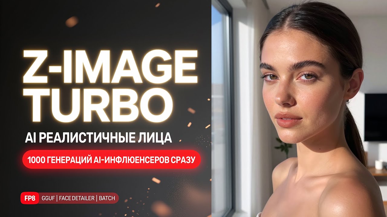 УЛЬТРАРЕАЛИСТИЧНЫЕ AI-ИНФЛЮЕНСЕРЫ. Контент-завода на тысячи фото! Z-Image Turbo в ComfyUI