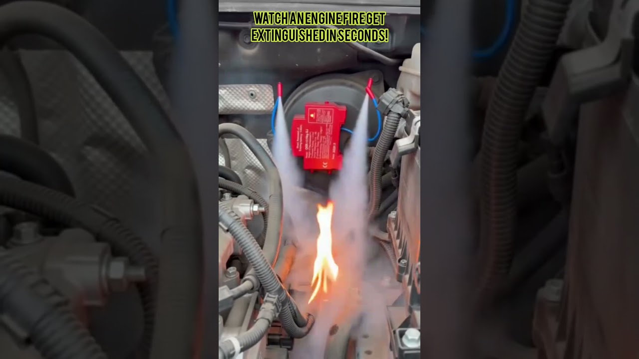 Watch an Engine Fire Get Extinguished in Seconds