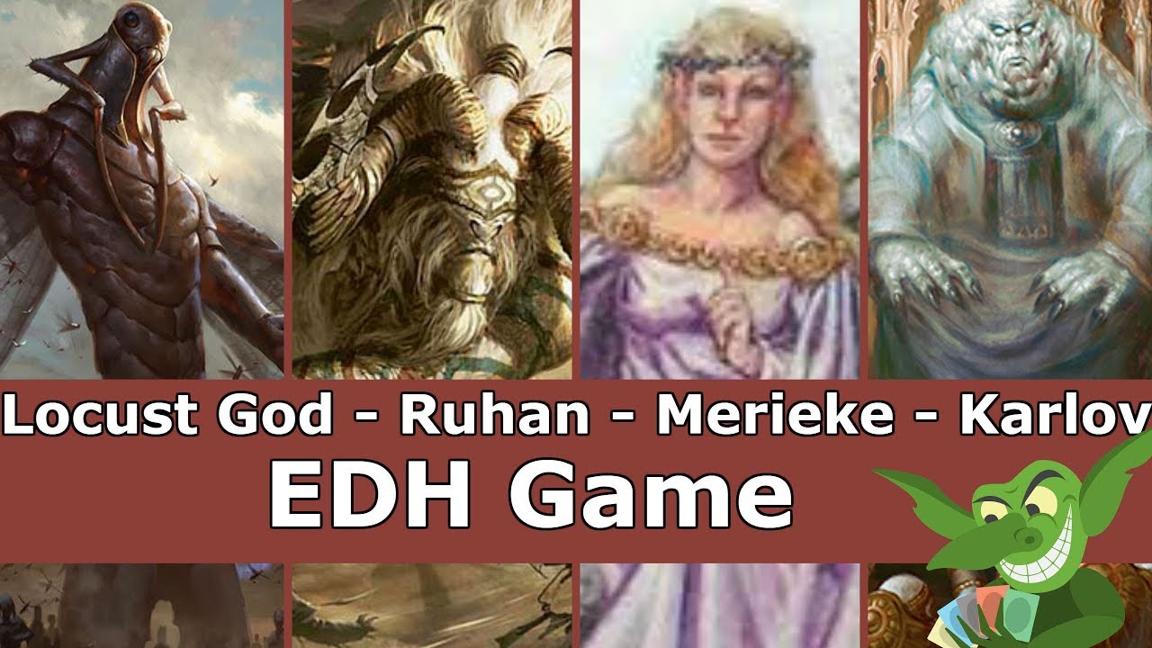 Locust God vs Ruhan vs Merieke vs Karlov EDH / CMDR game play for Magic: The Gathering