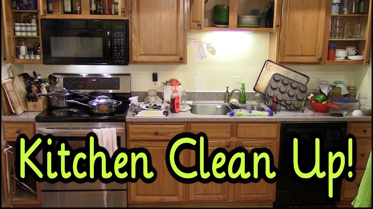Speed Cleaning a Trashed Kitchen