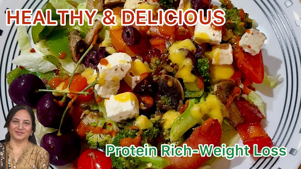 Healthy Butter Garlic Veggie Salad 🥗✨ | High Fiber & Protein Rich Meal