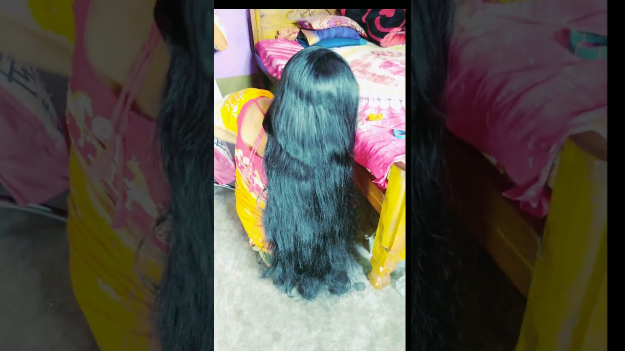 বসে বসে চুল আচরানো দেখুন👉 open smooth long hair combing at home @bonghairstyles8920