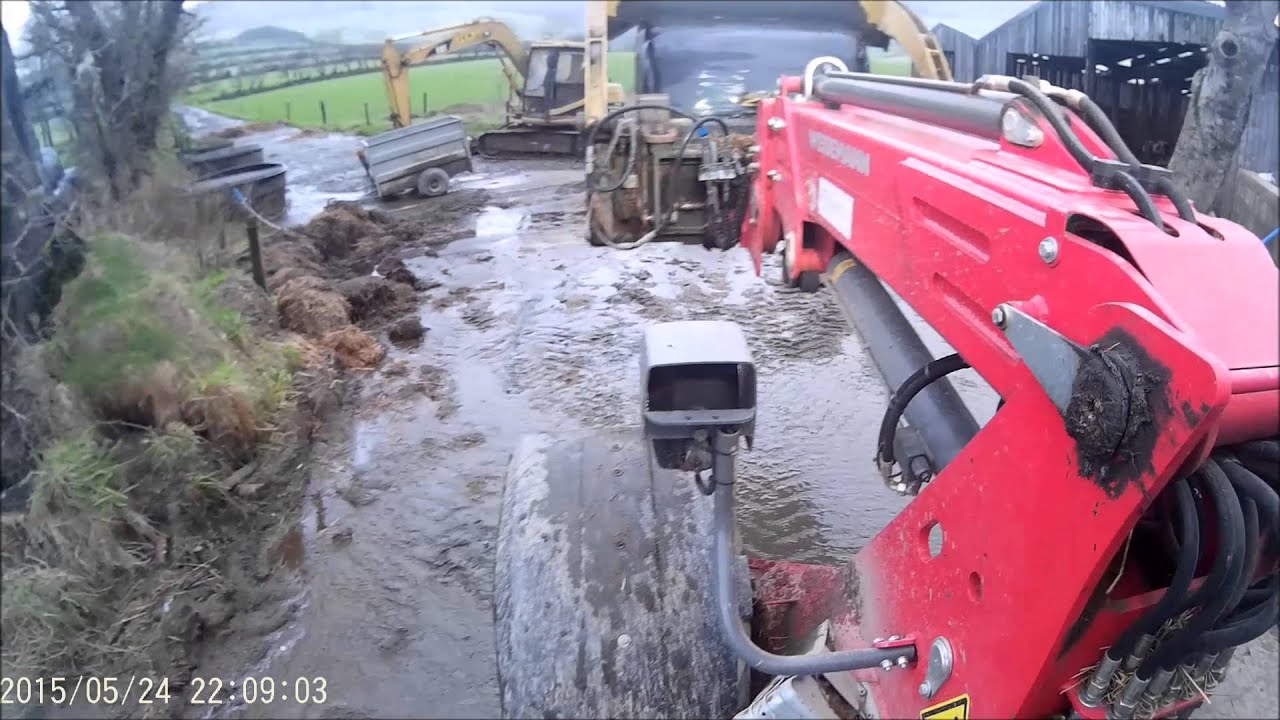 Weidemann 4270 feeding cows with a Tanco bale shear