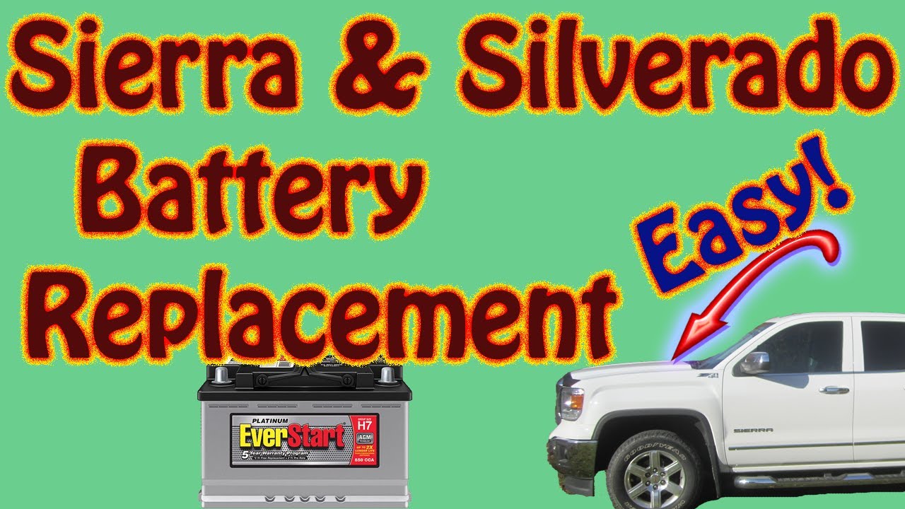 2014 - 2018 GMC Sierra \ Chevy Silverado Battery Replacement - Sierra Silverado Low Battery Warning