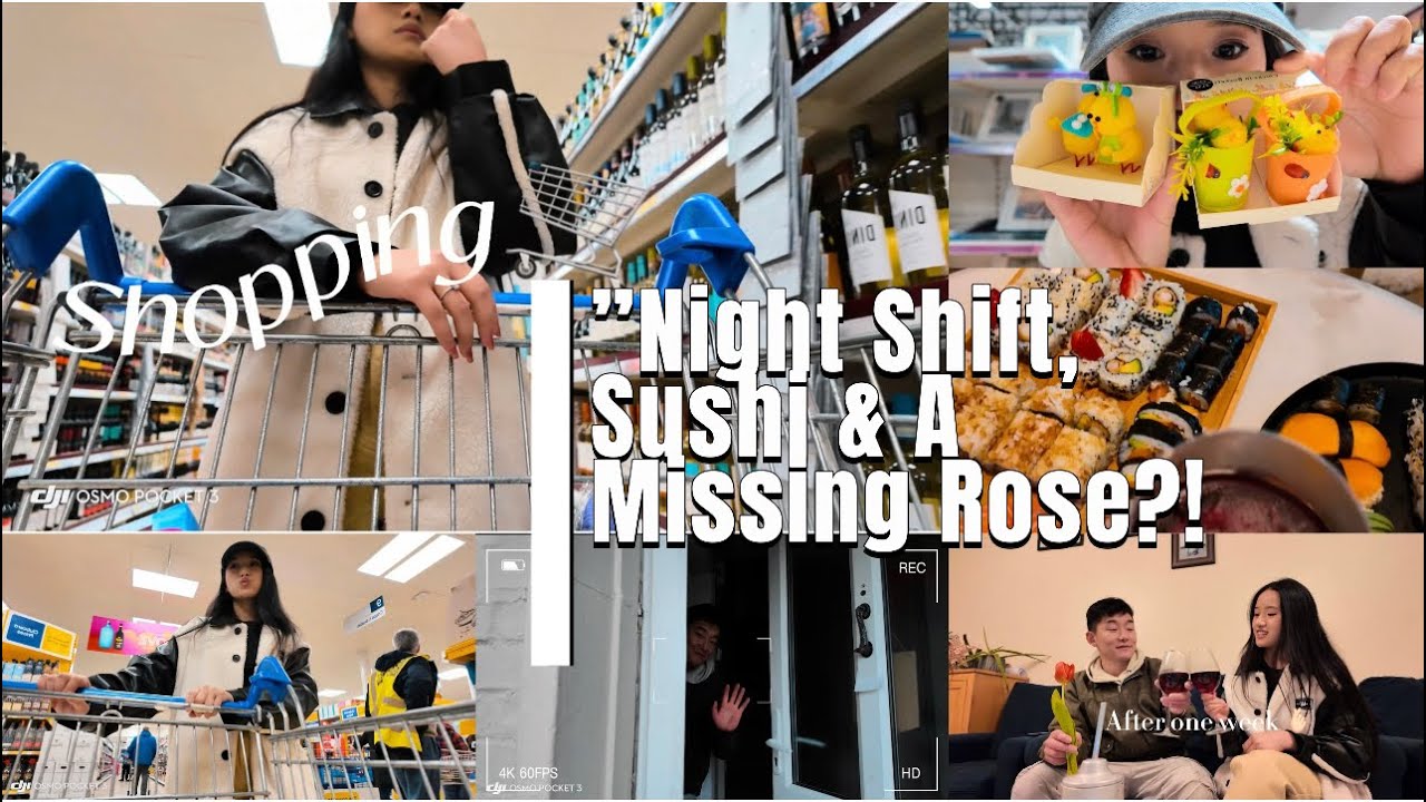 Night Shift to Sushi 🍱 & Rose Day Without a Rose? | | shopping 🛒