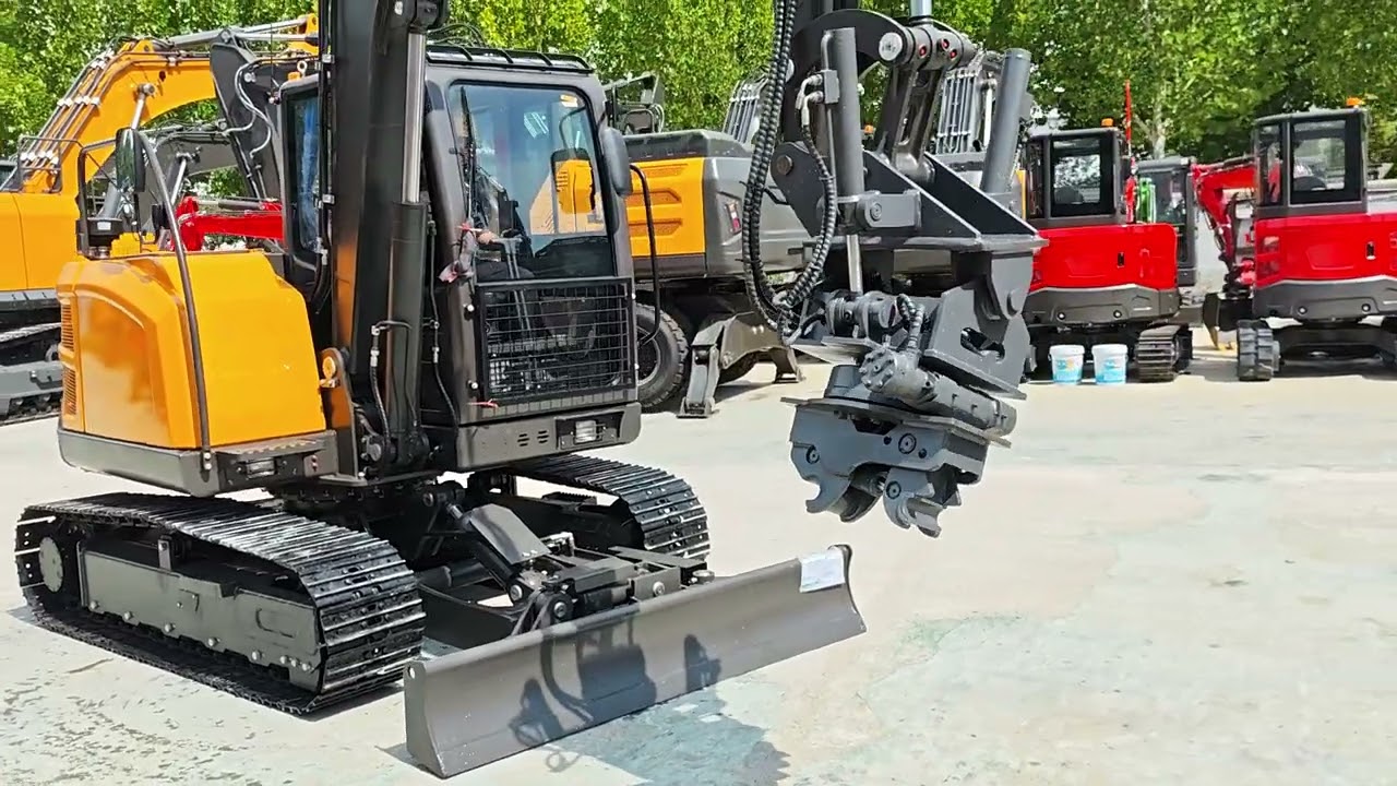 Yuanxing 6.5 ton Crawler Excavator with Tiltrotator Quick Coupler and 6-way Dozer Blade