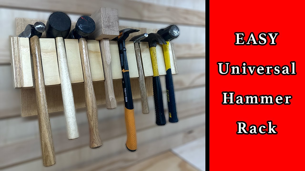 Balanced Wall Hammer Holder - Small Wood Shop Organization Series - Beginner Build