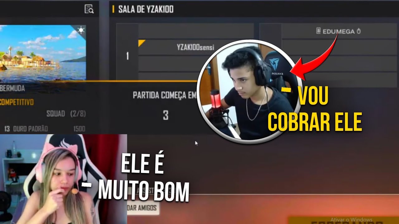 GANHEI UM X1 DA NAMORADA DELE E ELE FICOU BRAVO! (ME COBROU AO VIVO)
