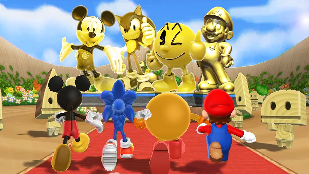 Mario Party 9 Minigames - Mario Vs Mickey Mouse Vs Sonic Vs Pacman (Master CPU)