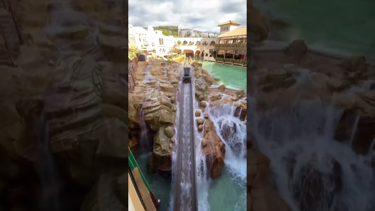 Gorgeous water roller coaster rider