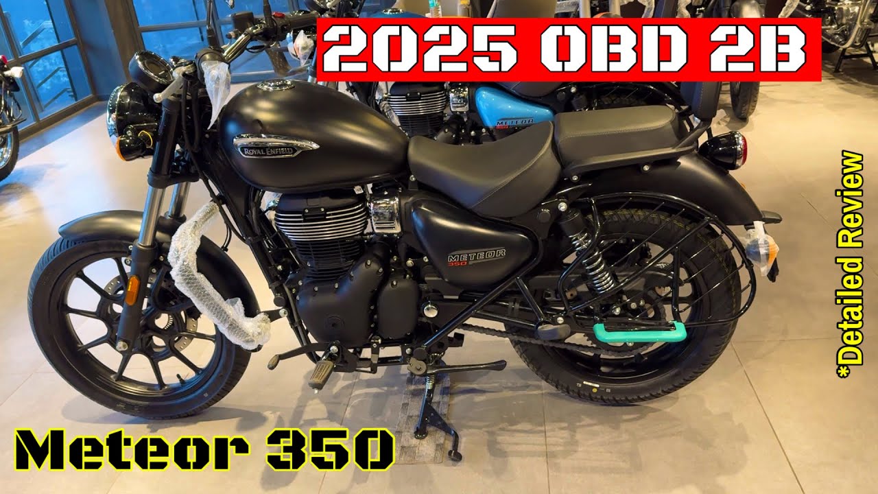 Royal Enfield Meteor 350 Stellar Black 2025 OBD 2B Detailed Review