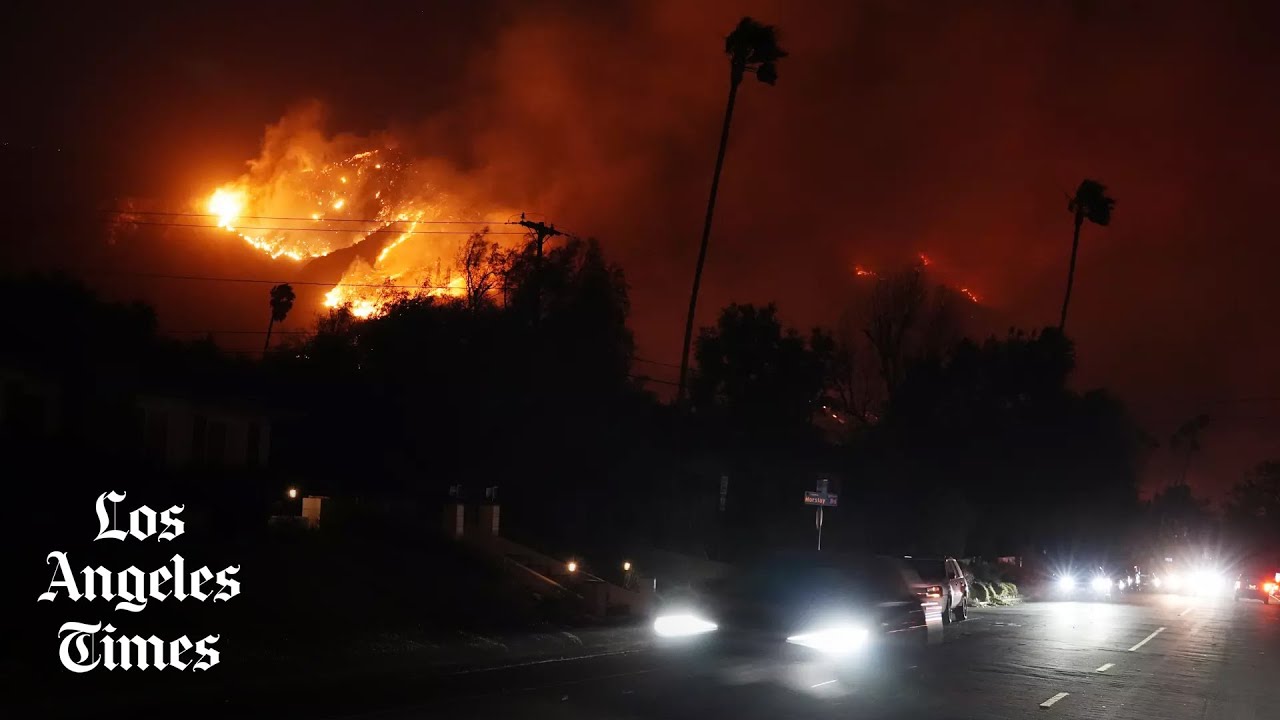 Fast-moving Eaton fire explodes in Pasadena, Altadena