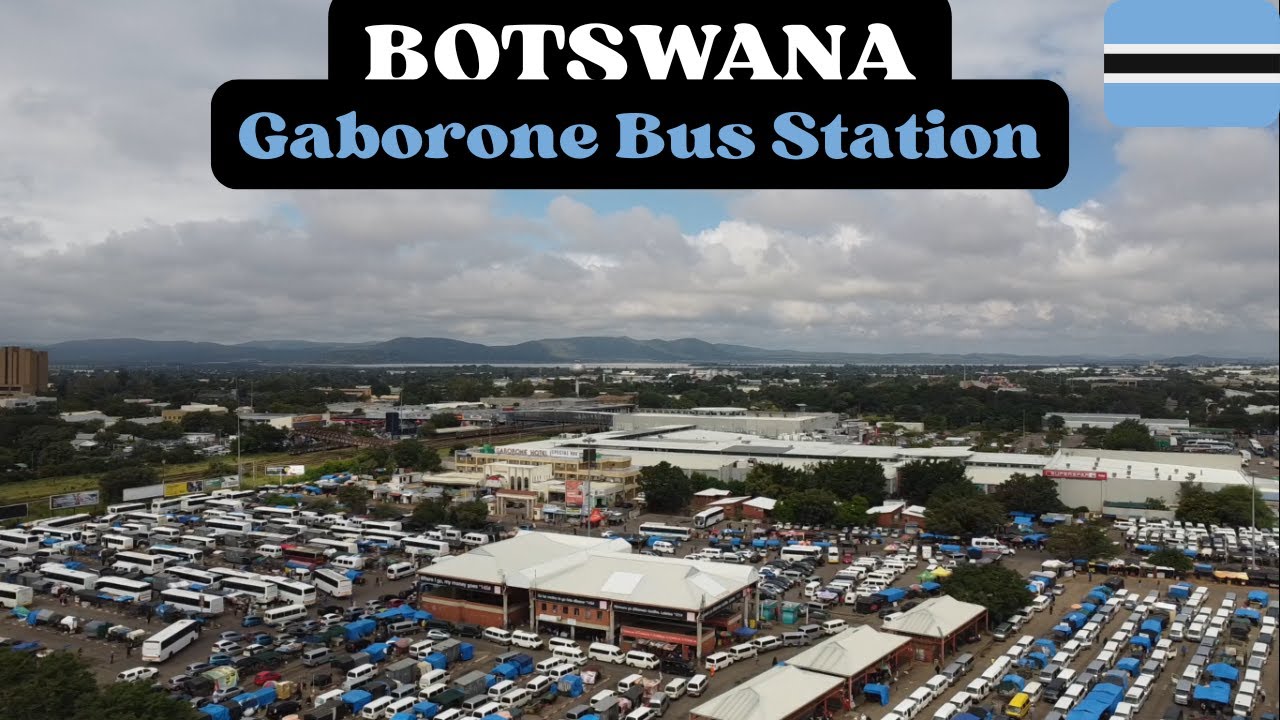 Botswana 🇧🇼 | Gaborone Bus Station walk | Three Dikgosi Monument | Drone views