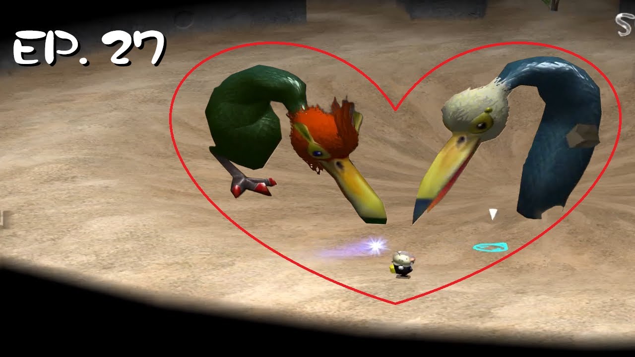 Разлучение молодой пары, прячущейся в норе героев в Pikmin 2, эпизод 27.