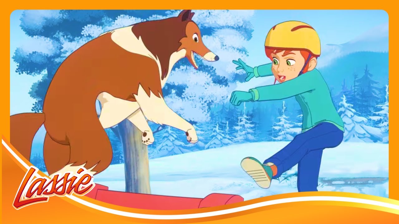 ❄️ Saving a Wolf Cub from a Blizzard! | The New Adventures of Lassie | Cartoons For Kids