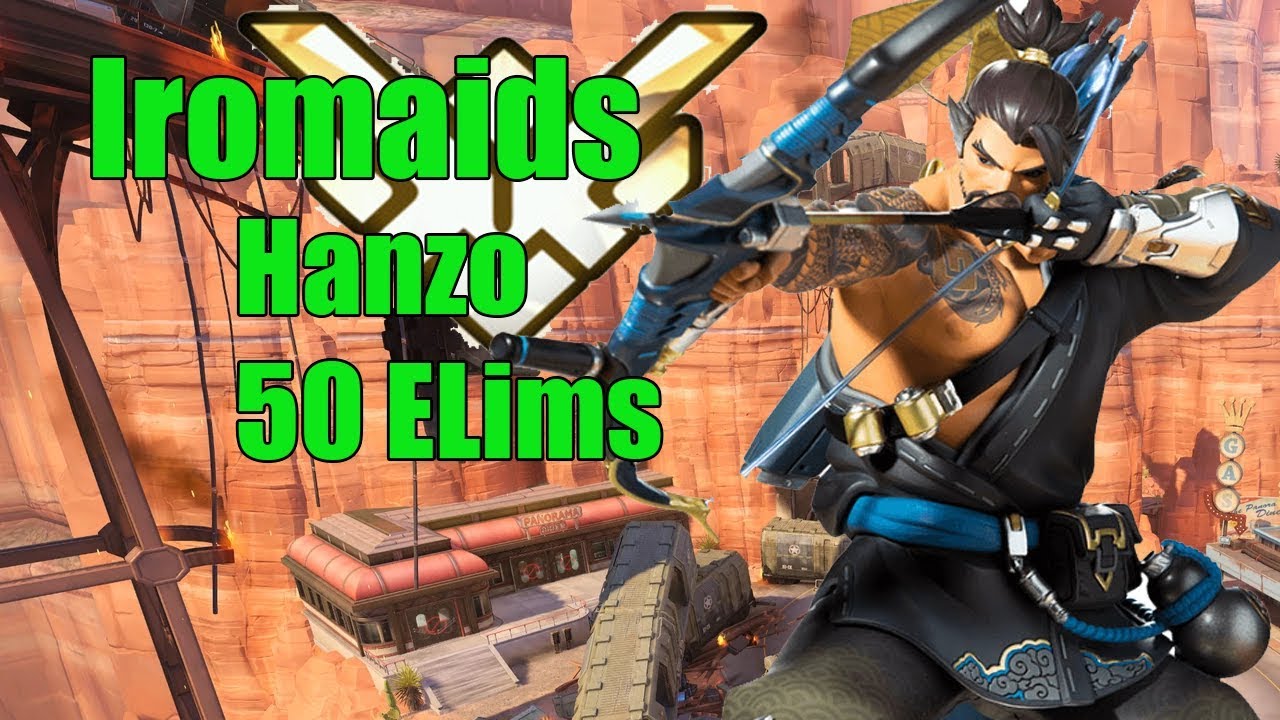 Hanzo Gameplay - Ironaids Insane Hanzo 50 Elims - Pro Overwatch Season 15