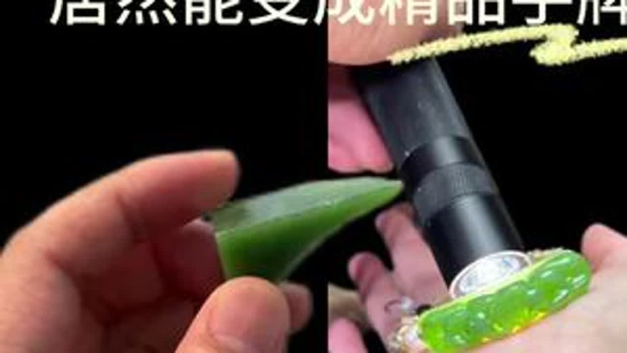 一块不起眼的石头竟然能雕刻成精品玉雕？ #玉雕#碧玉#手艺人