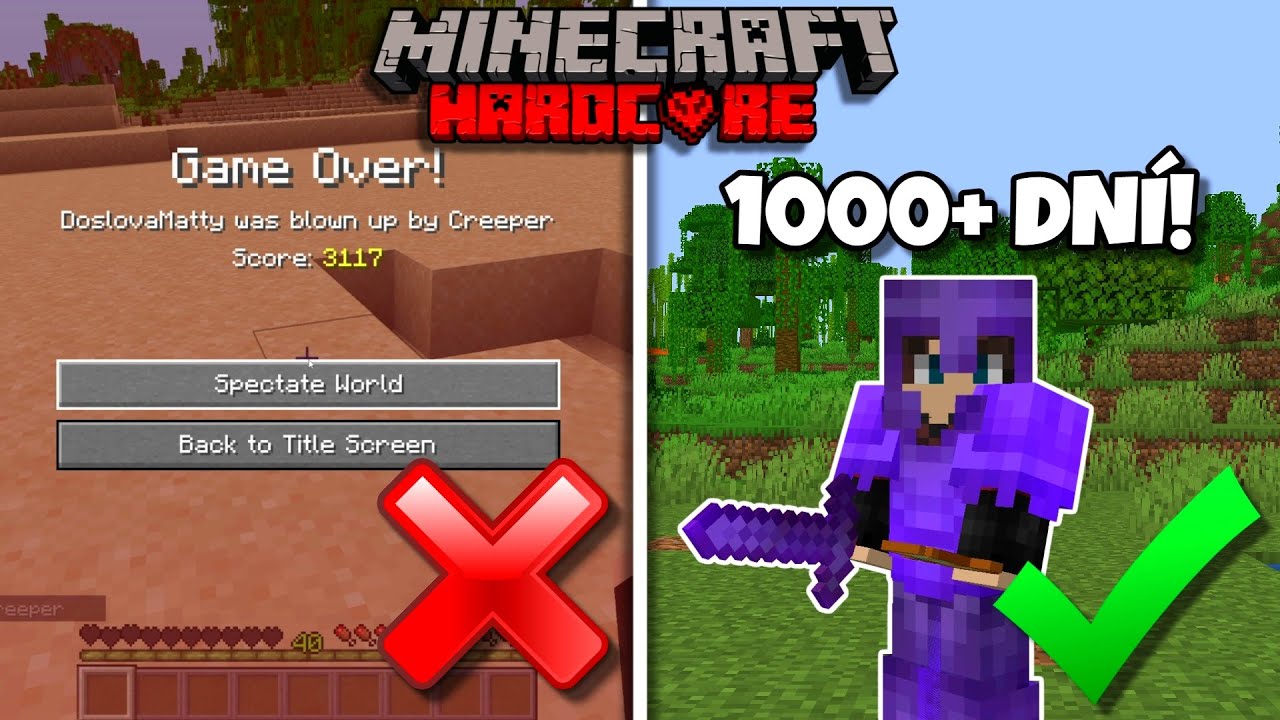 12 Tipů a Triků do HARDCORE Minecraftu.
