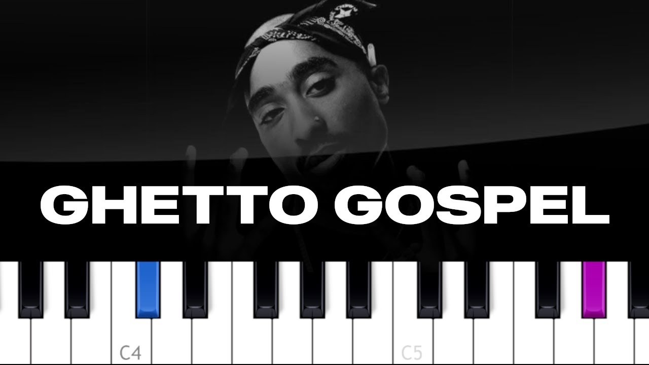 2Pac, Elton John - Ghetto Gospel (piano tutorial)