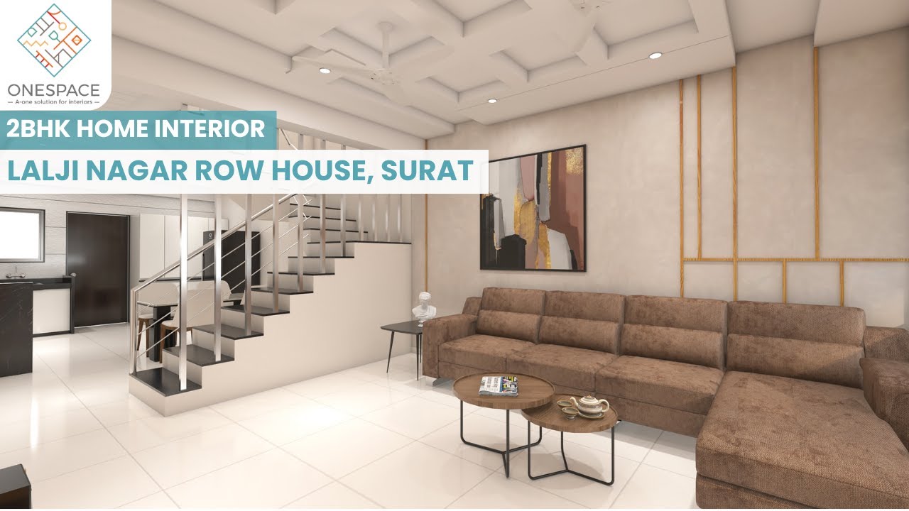 2BHK Home interior by Onespace - Lalji Nagar row house, Surat | OneSpace Interior
