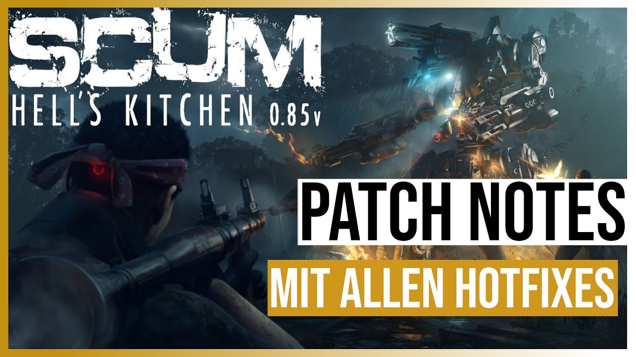 SCUM 0.85 News | Kochen-, Jagd-, Mech-Rework, Neues Loot System, Neue Server Einstellungen