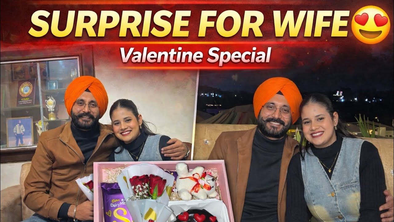 Valentine’s Day Te Wife Nu Ditta Surprise ❤️ | Dinner Date Vlog