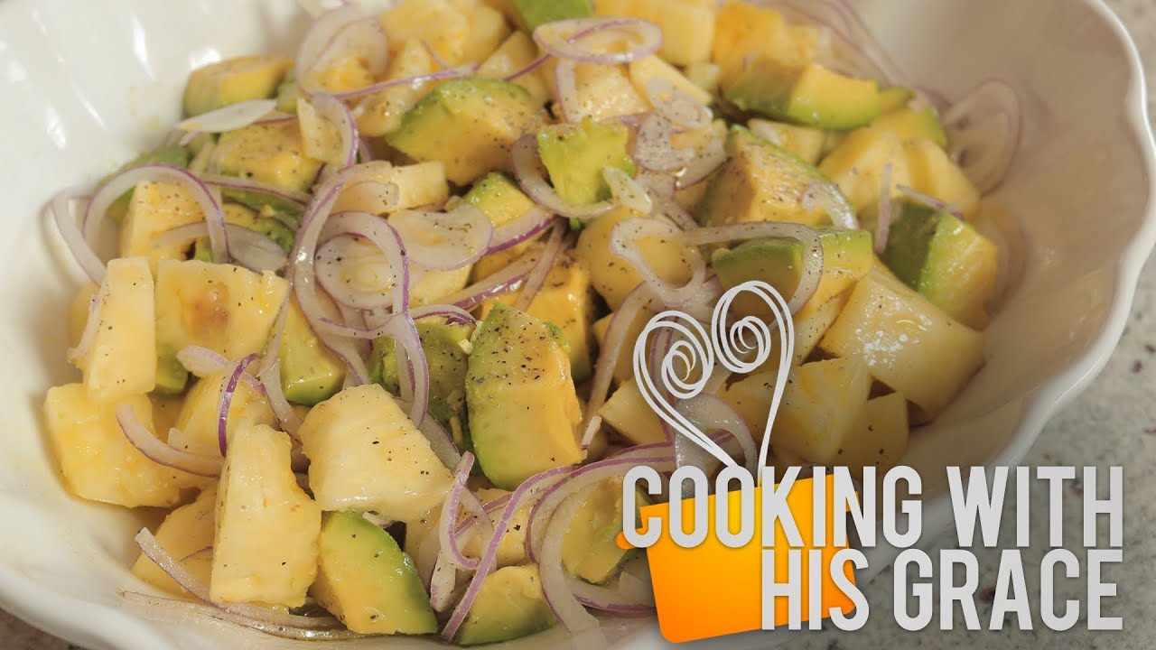 Ensalada de Aguacate con Piña- Cocinando Con Su Gracia