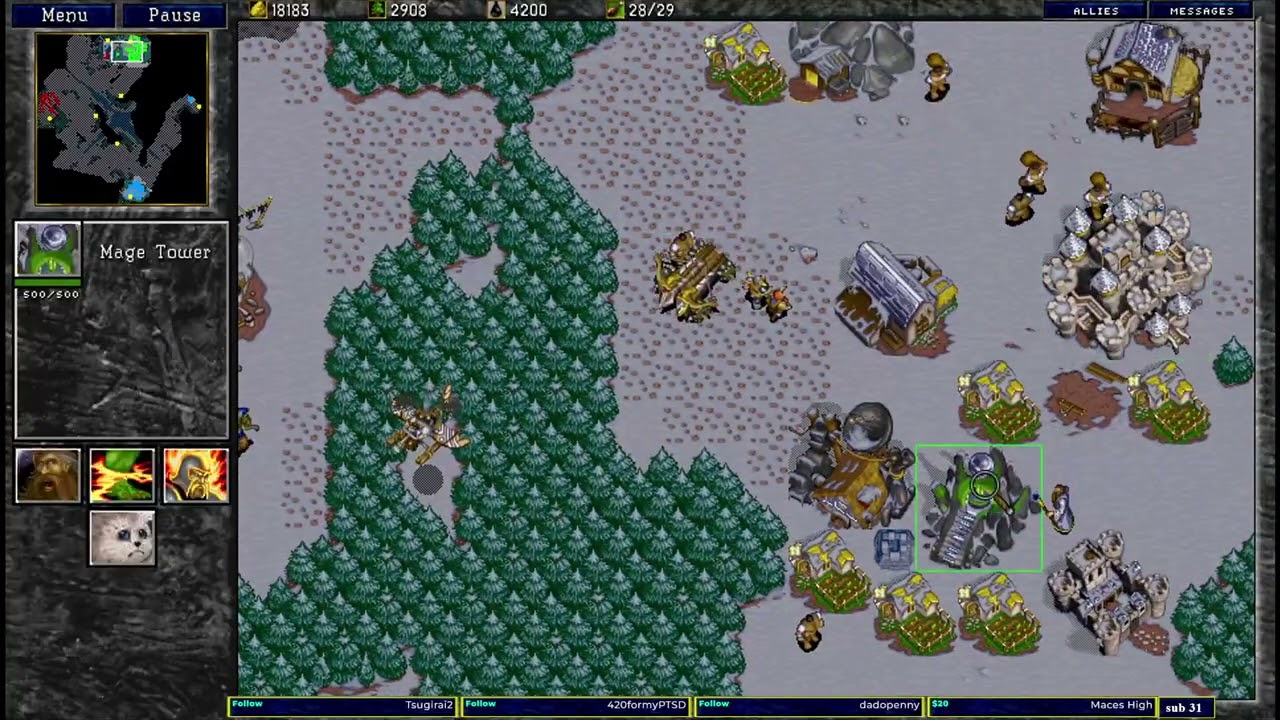 Warcraft 2 Dark Snow 2v2 u8t3io3p/MFSC vs Trogallart/aa.greengoblin