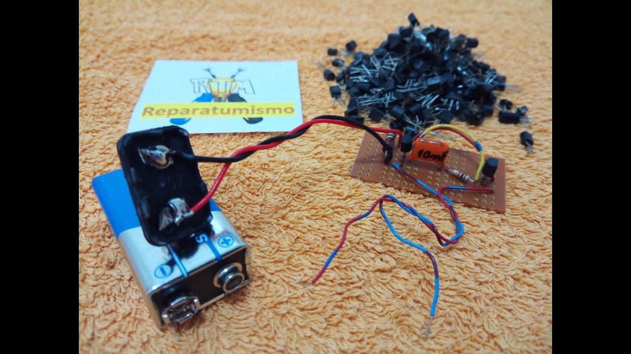 PROBANDO OSCILADOR DE AUDIO (ZUMBADOR O PITIDO)  PARA ALTAVOZ , CIRCUITO DE REVISTA DE 1996