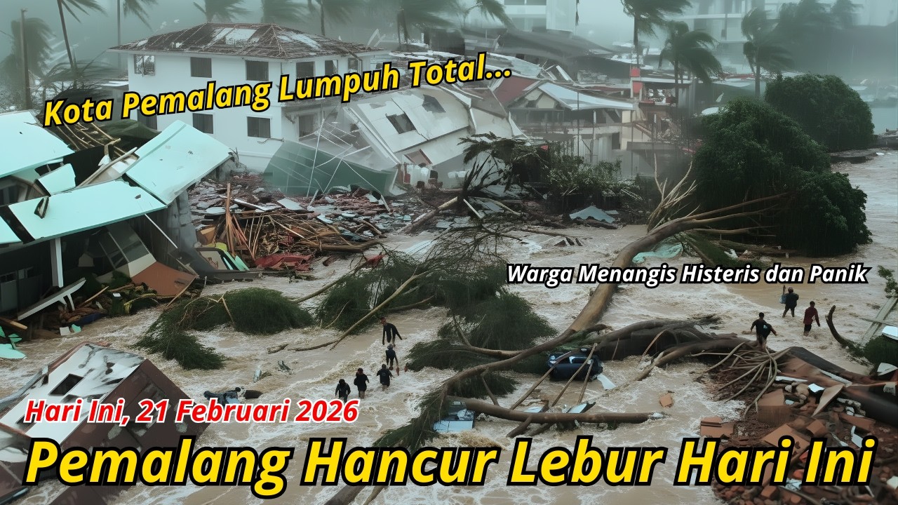 PEMALANG HANCUR LEBUR! Detik Detik Puting Beliung Hantam Warga Saat Berburu Takjil Buka Puasa!