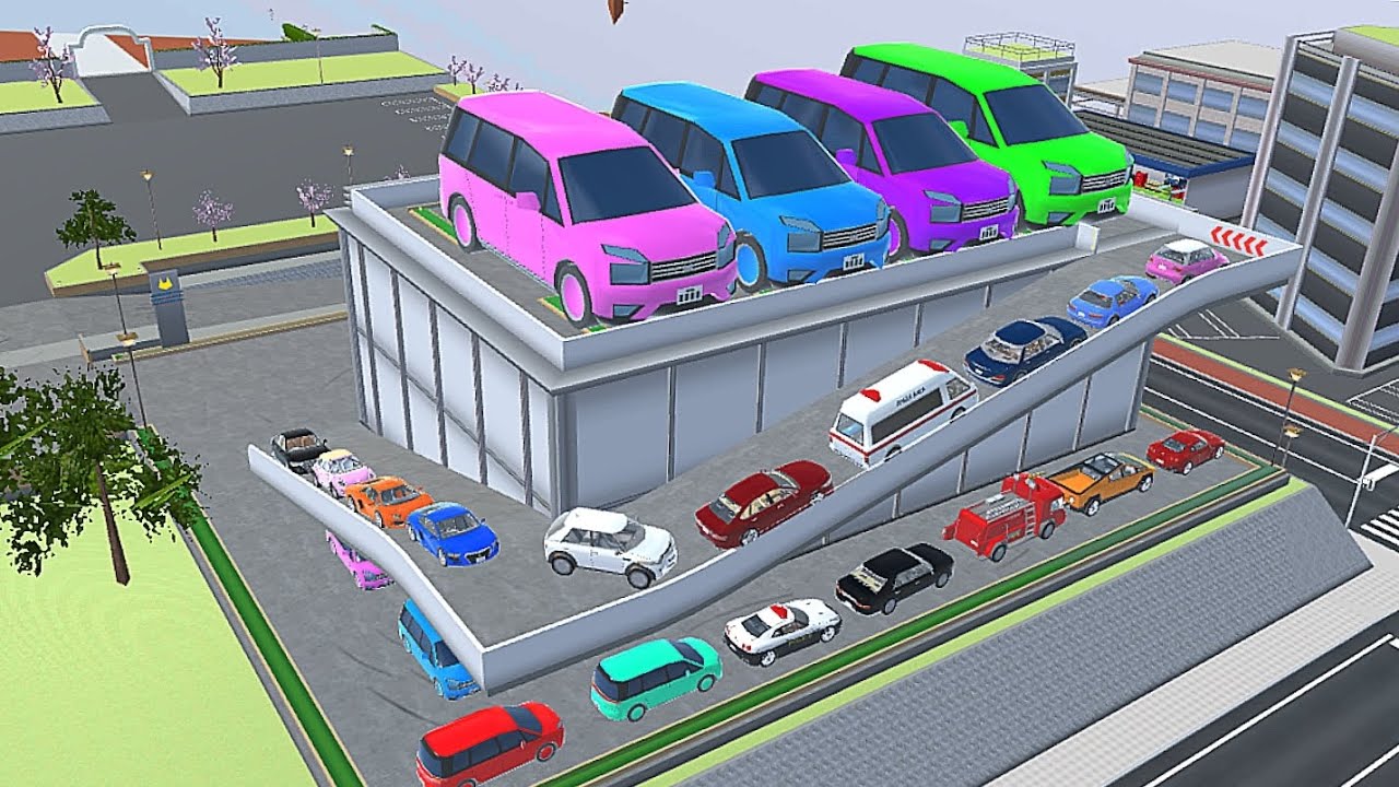 ALL RAINBOW COLOURS CARS COLLECTION AT SHOWROOM ✅✅ || SAKURA SCHOOL SIMULATOR ✅✅ || SAKURA SCHOOL 🎒