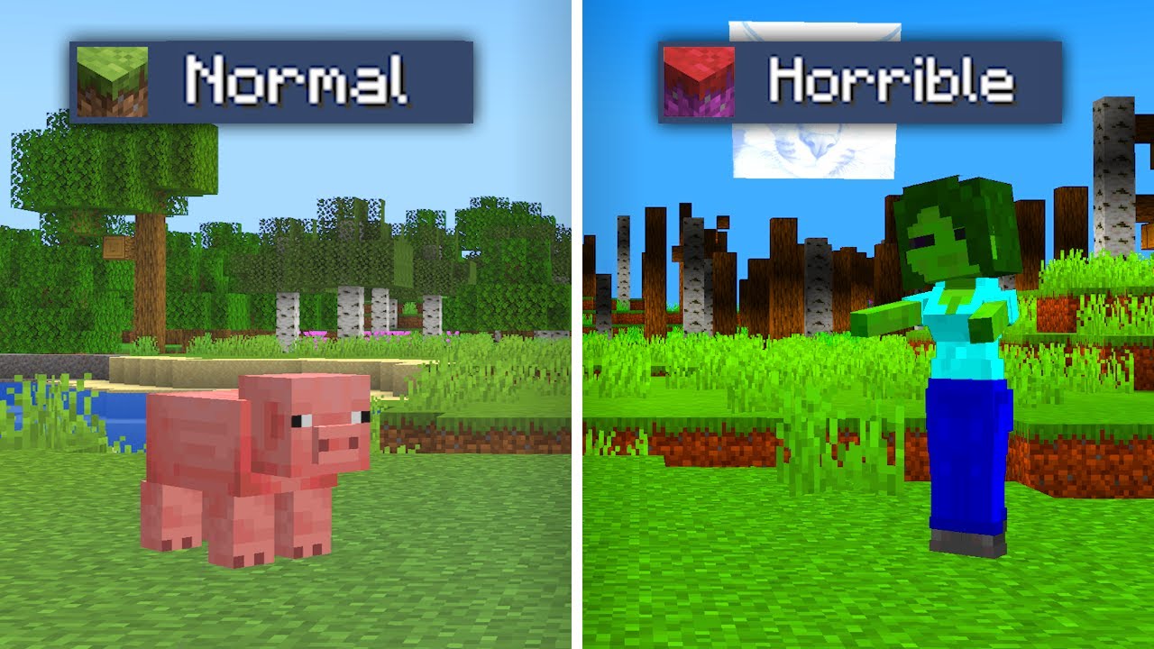 Beating Minecraft's WORST Texture Pack