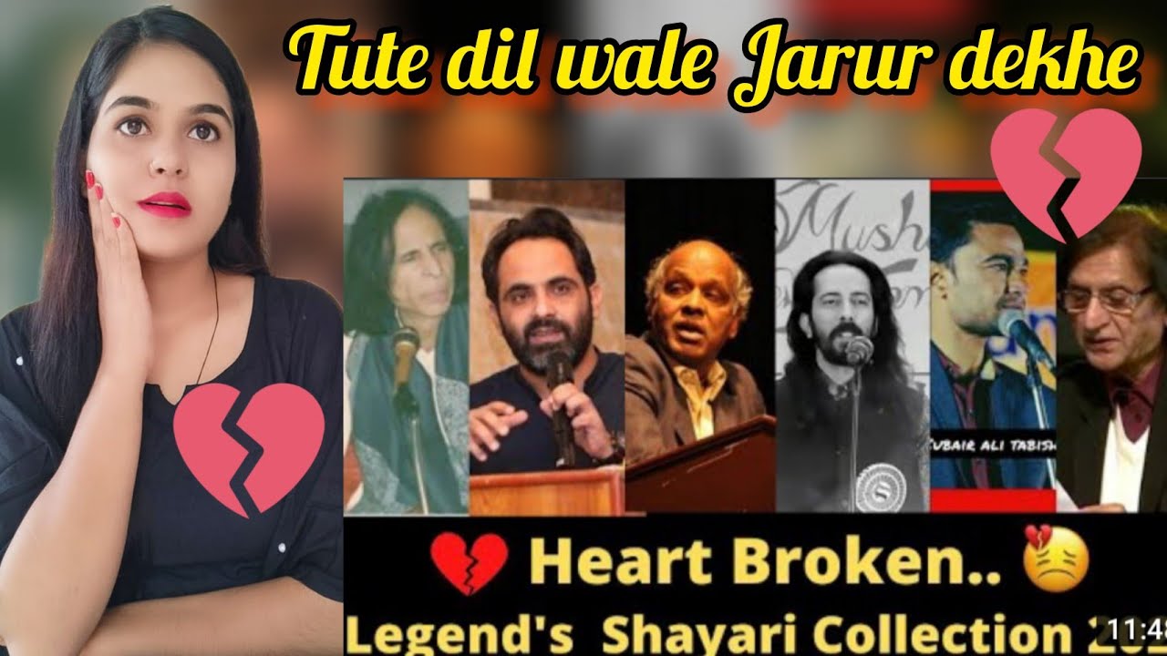 INDIAN REACTION ON HEART BROKEN LEGEND'S SHAYARI COLLECTION 2022 || Rahat Indori || Tahzeeb hafi