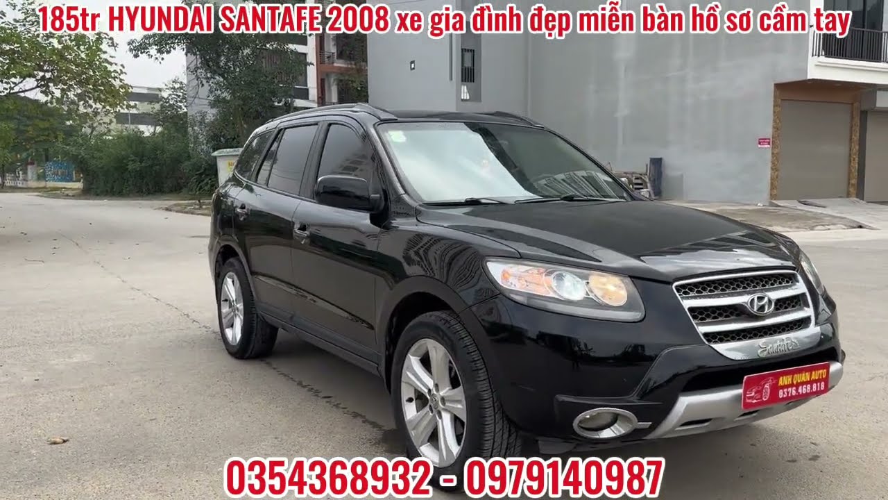 185tr HYUNDAI SANTAFE 2008 xe gia đình cực đẹp full đồ hs cầm tay alo 0979140987
