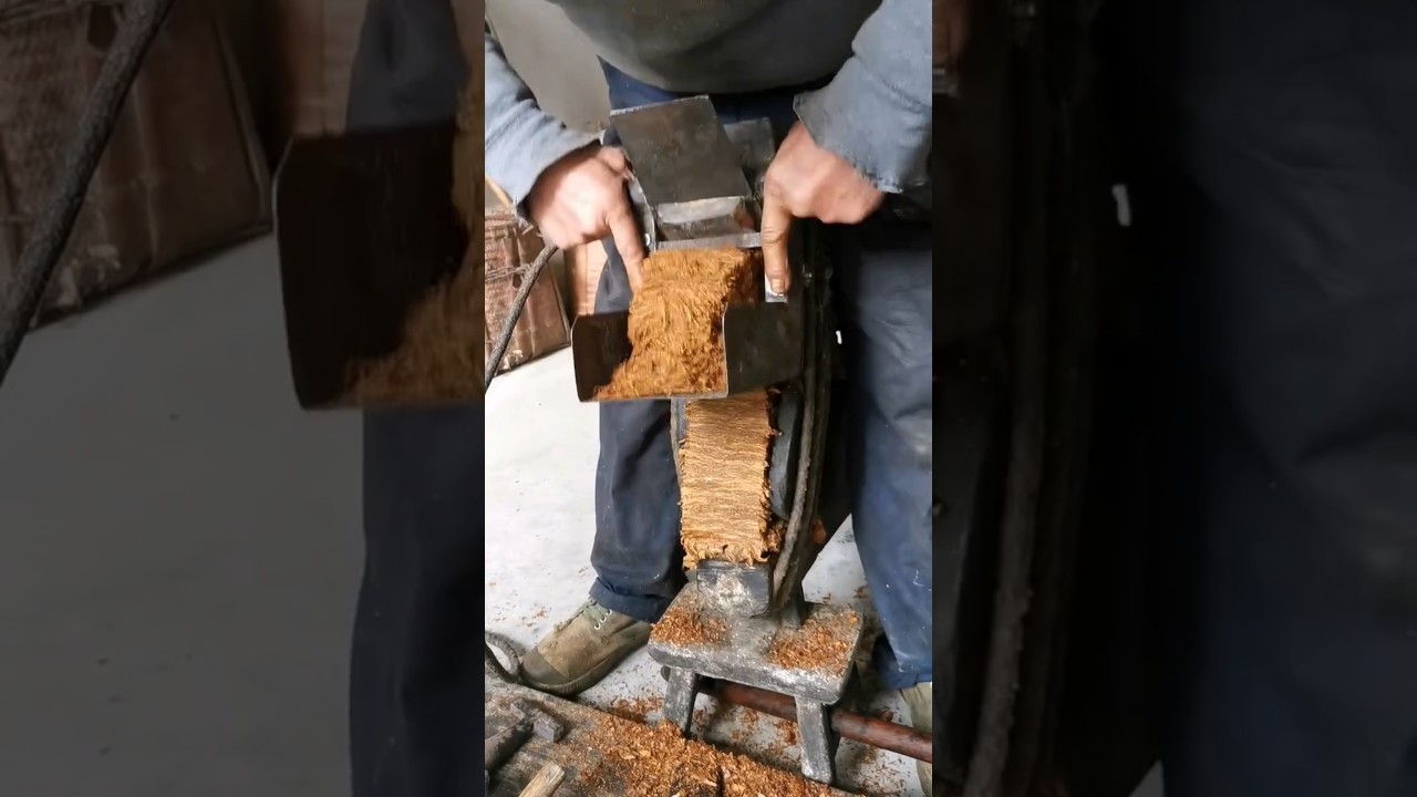 Interesting Tool  Tobacco Leaves Shredding #satisfying #gadgets #machine