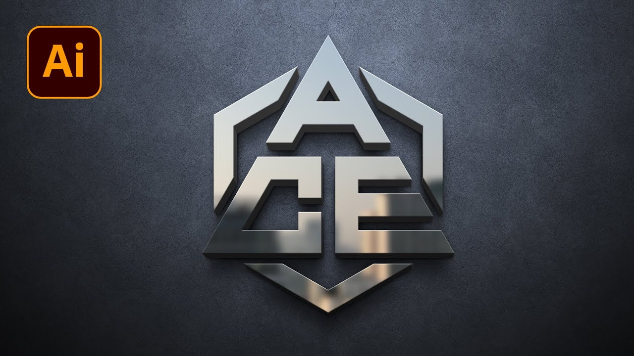 Illustrator Tutorial | How To Make A Triangle In Illustrator | ACE triangle  logo design Illustrator