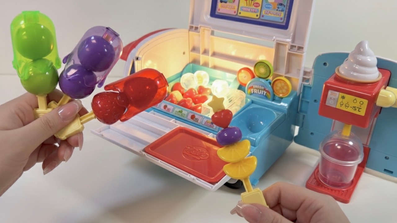 [🍒Toy ASMR🍒]  Sweet Food Truck Toy Play Set 🍡💕 Satisfying Clicks | No Talking🔇