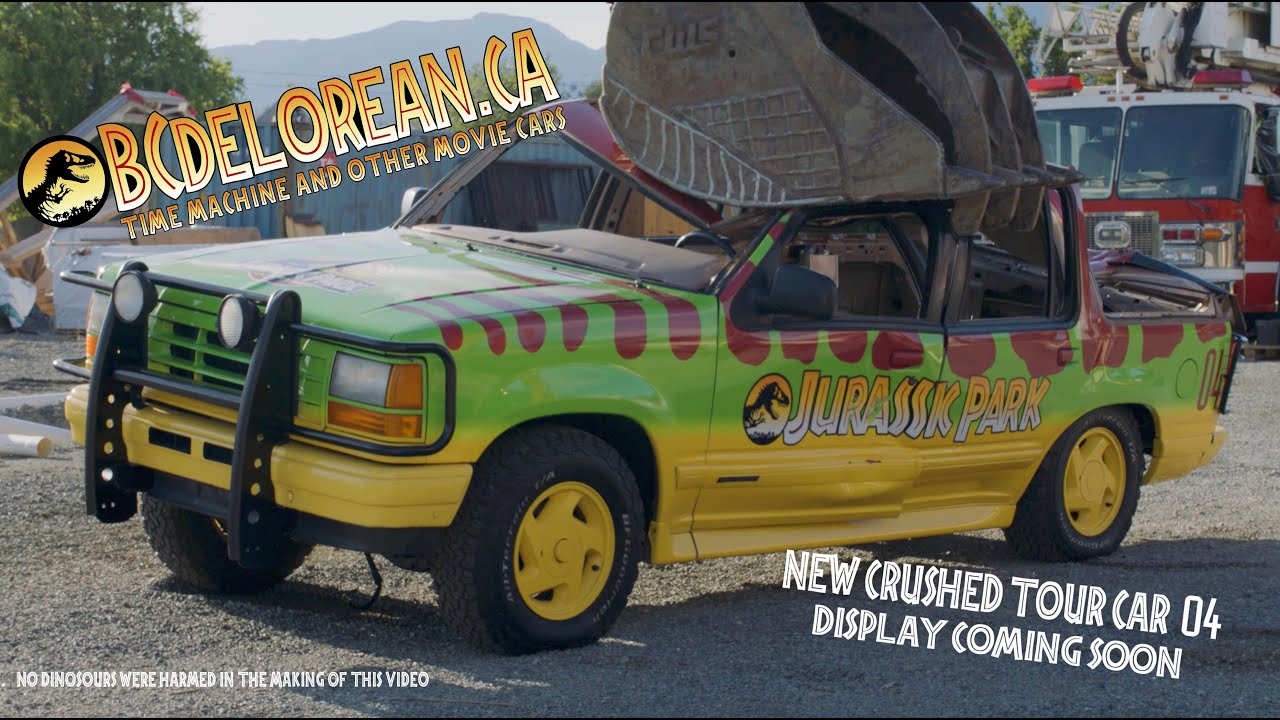 Jurassic Park Tour Car Crushed! - For New JP Display