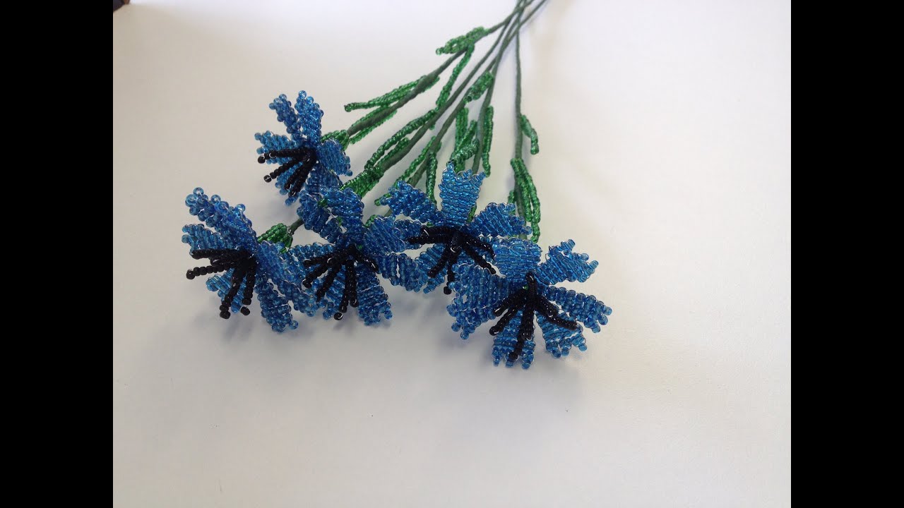 FLOCKENBLUMEN | KORNBLUME aus GLASPERLEN. Teil 1/2. Anna's Perlen