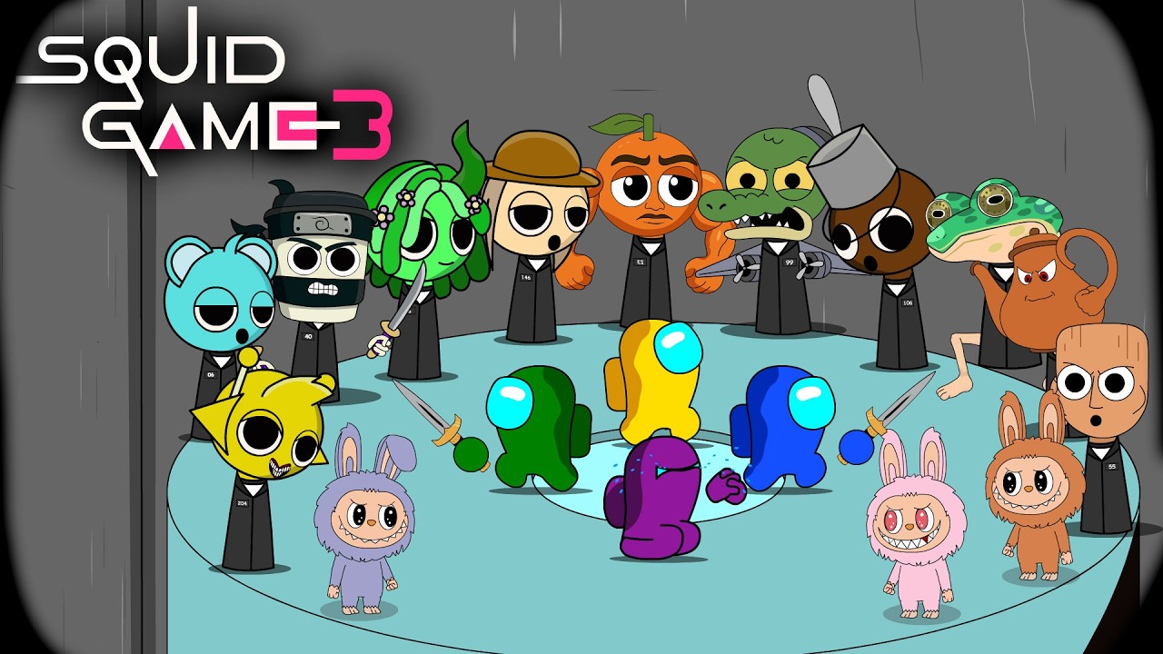 Among Us in SKY Suqid Game Season 3 x Sprunki x Labubu x Italian brainrot || ANIMATION