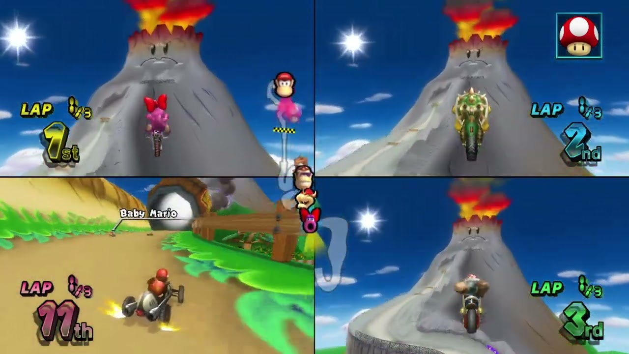 Mario Kart Wii ✦ 4 Players #446 Lightning Cup Mirror