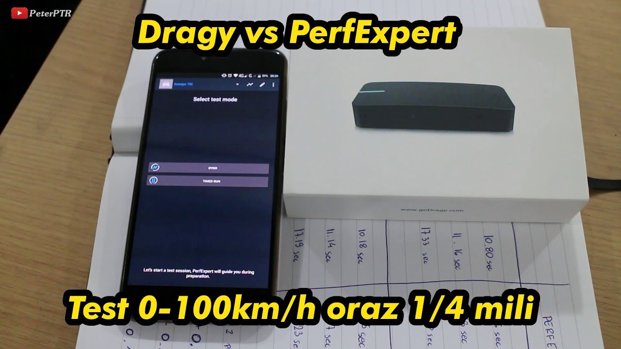 PerfExpert vs Dragy - Test dokadnosci pomiarow 0-100km/h oraz 1/4 mili