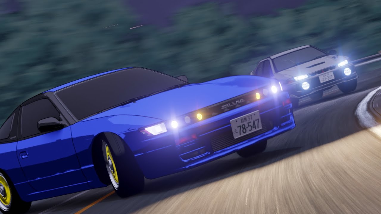 【頭文字Dリメイク】Initial D SIL80 vs EVO4 in Blender 【Initial D × Blender】