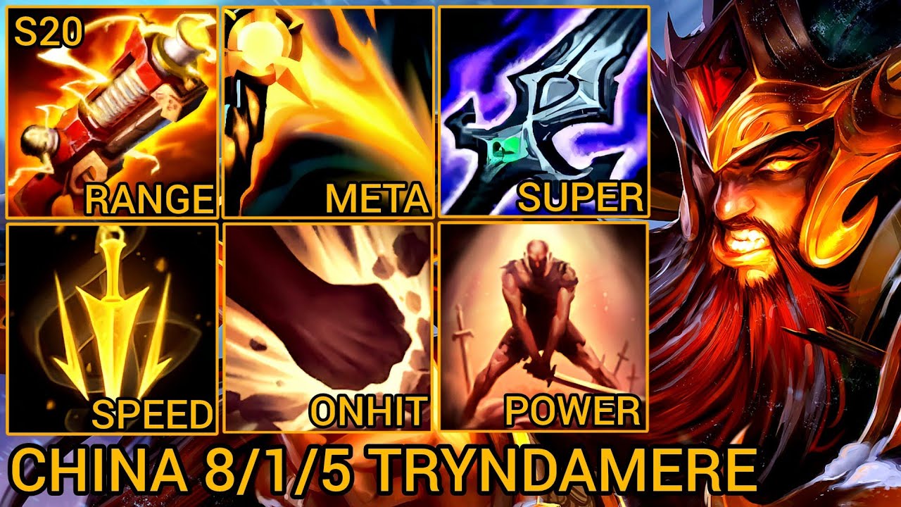Tryndamere MVP Baron Lane S Rating 8/1/5 - China Wild Rift New Meta Build & Runes By Tiarty